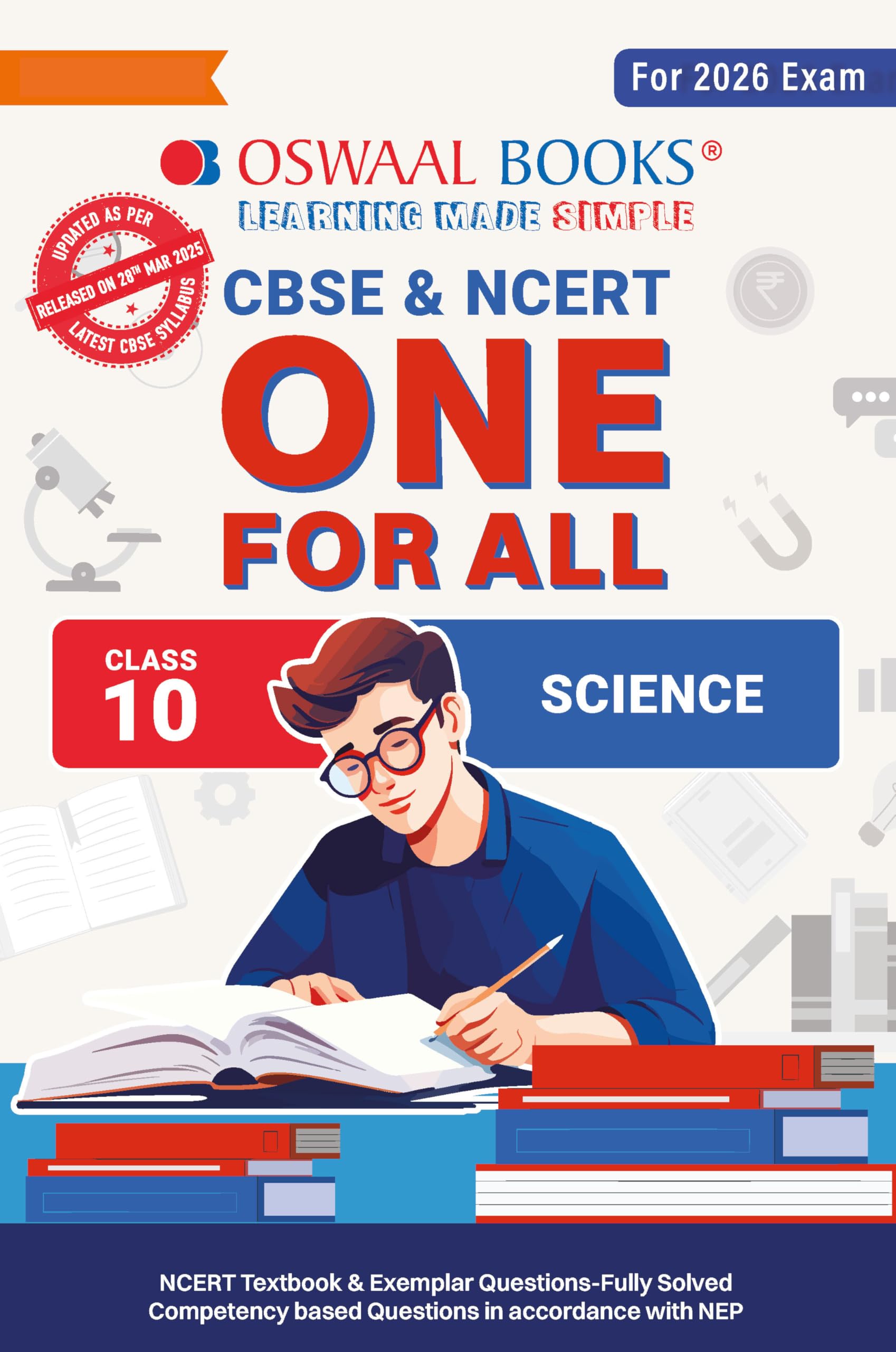 Oswaal CBSE & NCERT One for All Class 10 Science (For 2026 Exam)