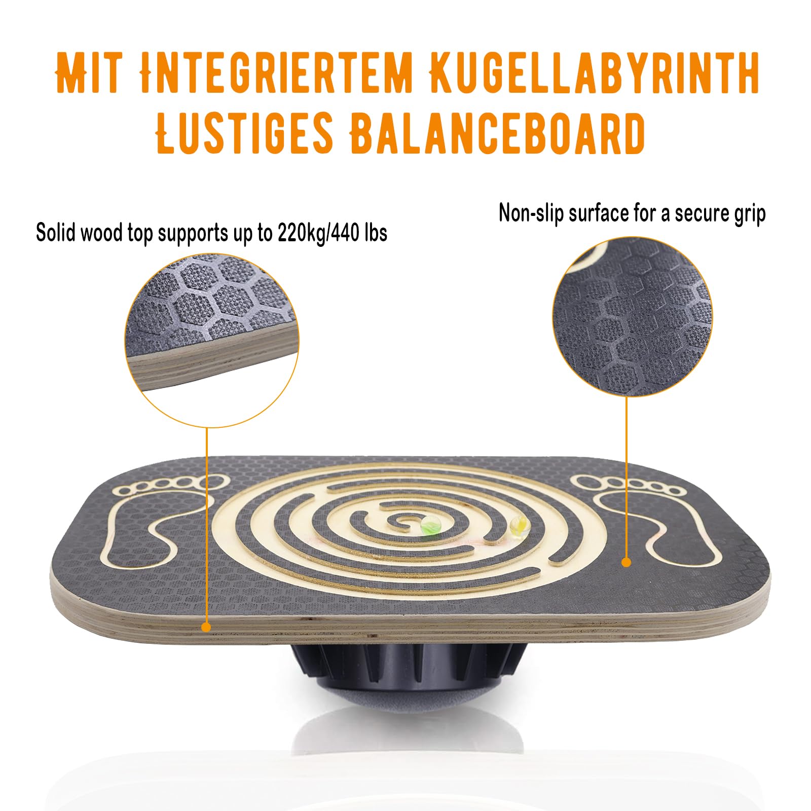 Hoyiyobi Balance Board Mit Kugellabyrinth - Gleichgewichtstrainer Für Kinder & Erwachsene