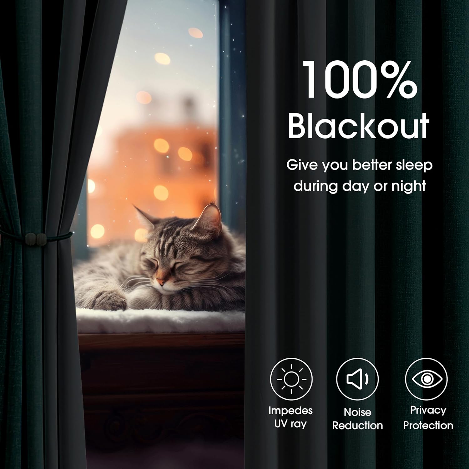 Ombre 100% Blackout Curtains 54 Inch Length 2 Panels for Bedroom Living Room Teal White Gradient Patterned Room Darkening Privacy Thermal Insulated Rod Pocket Window Treatment Drapes