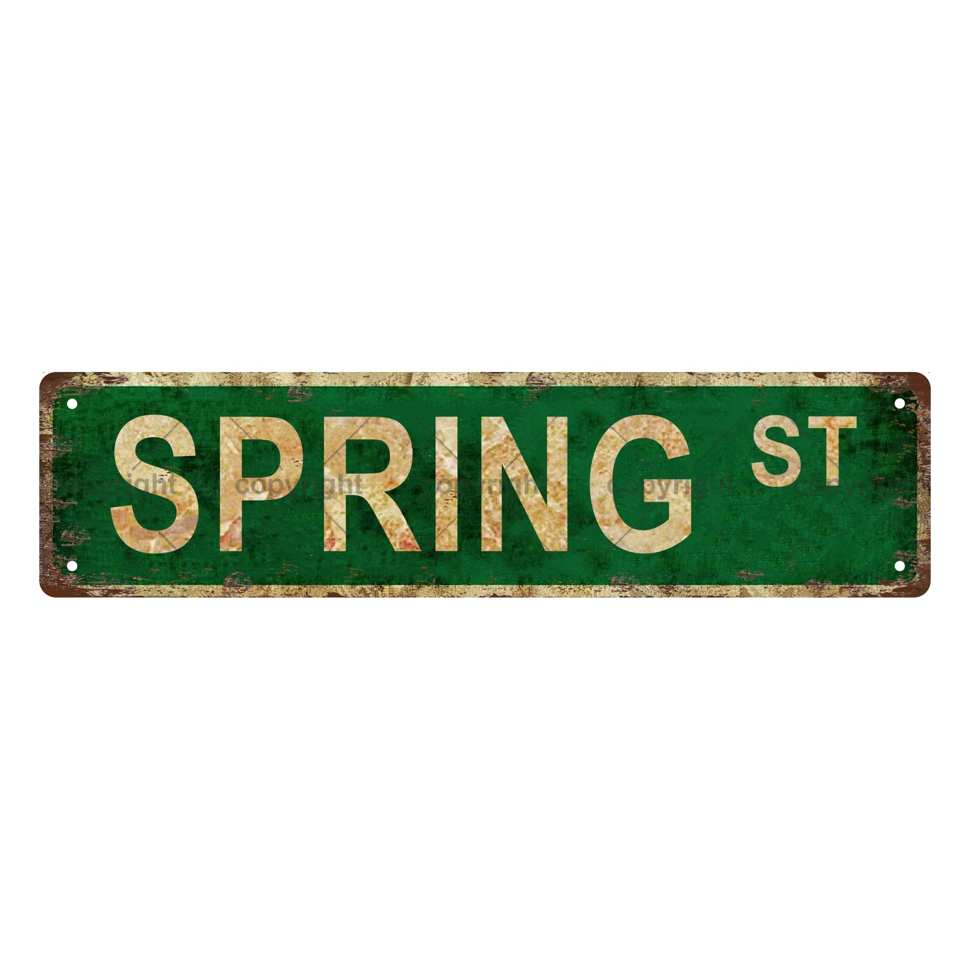 Spring ST TIME Metal Tin Street Sign Bar Cafe Garage Cave Home Room Wall Bathroom Farmhouse Garden Porch Patio Decor,4x16 Inch