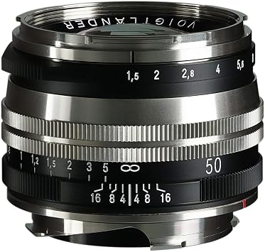 Voigtlander Nokton Vintage Line 50mm f/1.5 Aspherical II VM Single-Coated Lens, Nickel