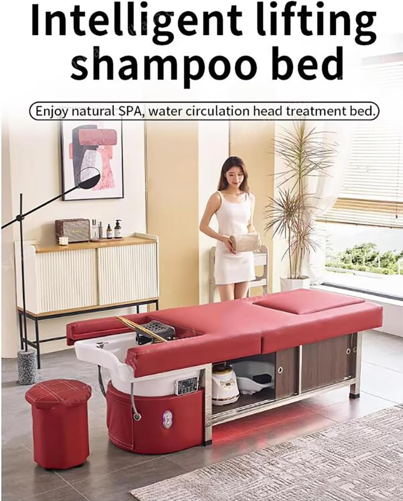 Amazon.co.jp : 電動リフトヘッドスパシャンプーベッド、フット 