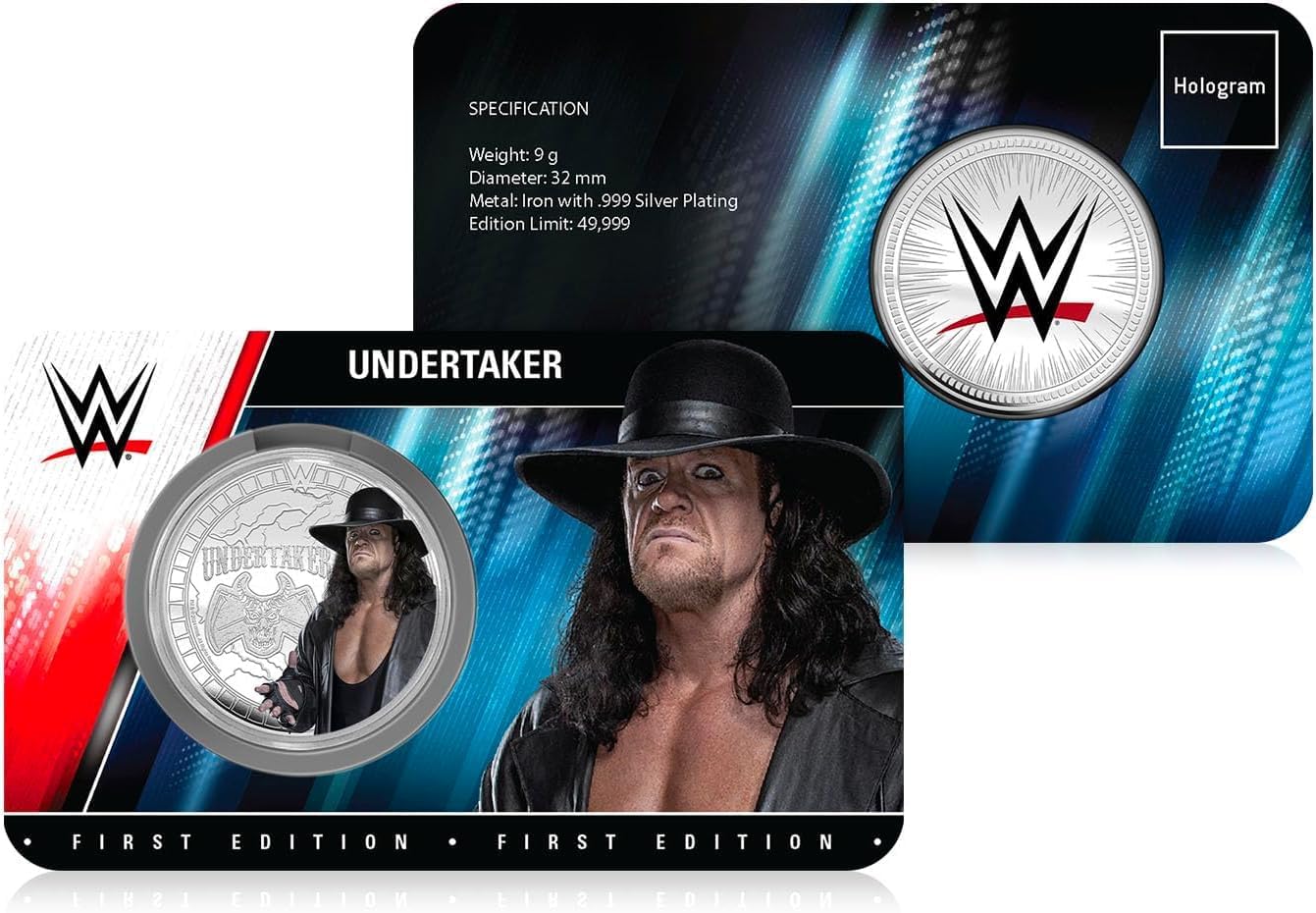 FANTASY CLUB The Undertaker WWE 32 mm Official Collectible Coin – Tribute to The Phenom and Immortal WWE Legend – Limited Edition for Fans and Collectors