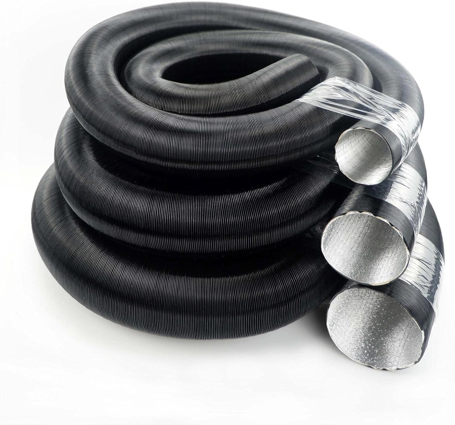 GLIMDA Aluminum Foil Diesel Heater Duct Pipe, Car Air Ducting Hose Vent