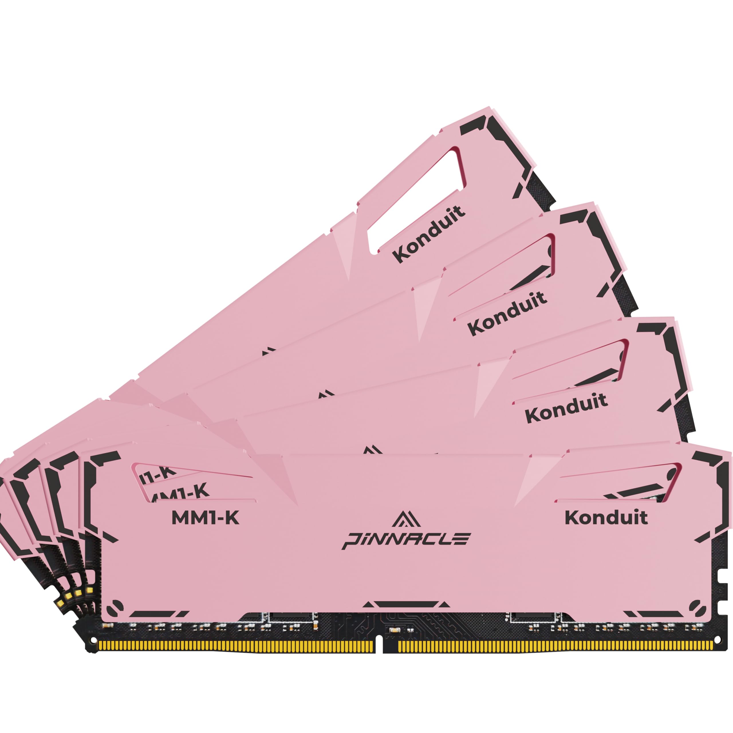Timetec Pinnacle Konduit 32GB KIT(4x8GB) DDR4 3200MHz PC4-25600 CL16-18-18-38 XMP2.0 Overclocking 1.35V Compatible for AMD and Intel Desktop Gaming PC Memory Module RAM - Pink