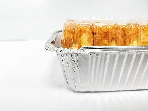 Miniatura 4 de Molde para pan desechable con tapa para hornear, sartenes de pan desechables de 1.5 libras, moldes para pastel de carne, 50 moldes de papel de