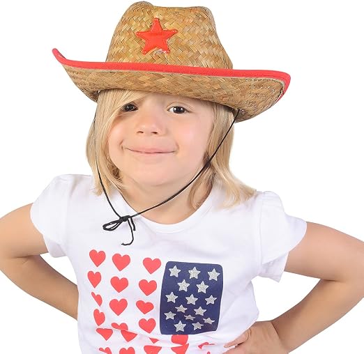 Cowboy Party hats - Dozen Hats - Straw 