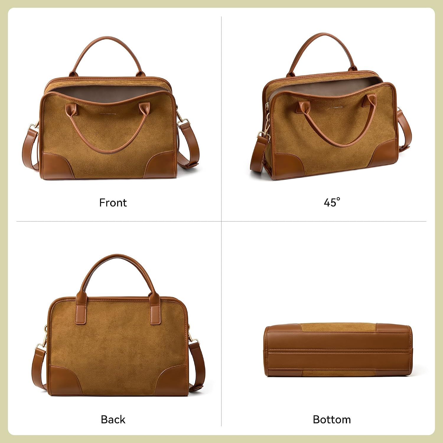 BOSTANTEN Square Purses for Women Structured Designer Satchel Handbags image 5