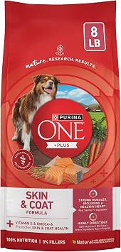 Purina ONE Natural, Sensitive Stomach Dry Dog Food, +Plus Skin & Coat Formula - 8 lb. Bag