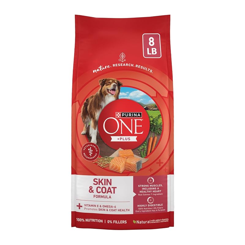 Ração seca para cães adultos com salmão, pele e pelagem sensíveis Purina ONE 3,63 kg