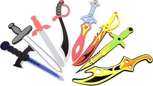 PowerTRC Juego de 8 espadas con espadas únicas Cimitarras Espada larga Cutlasses Espada de Viking