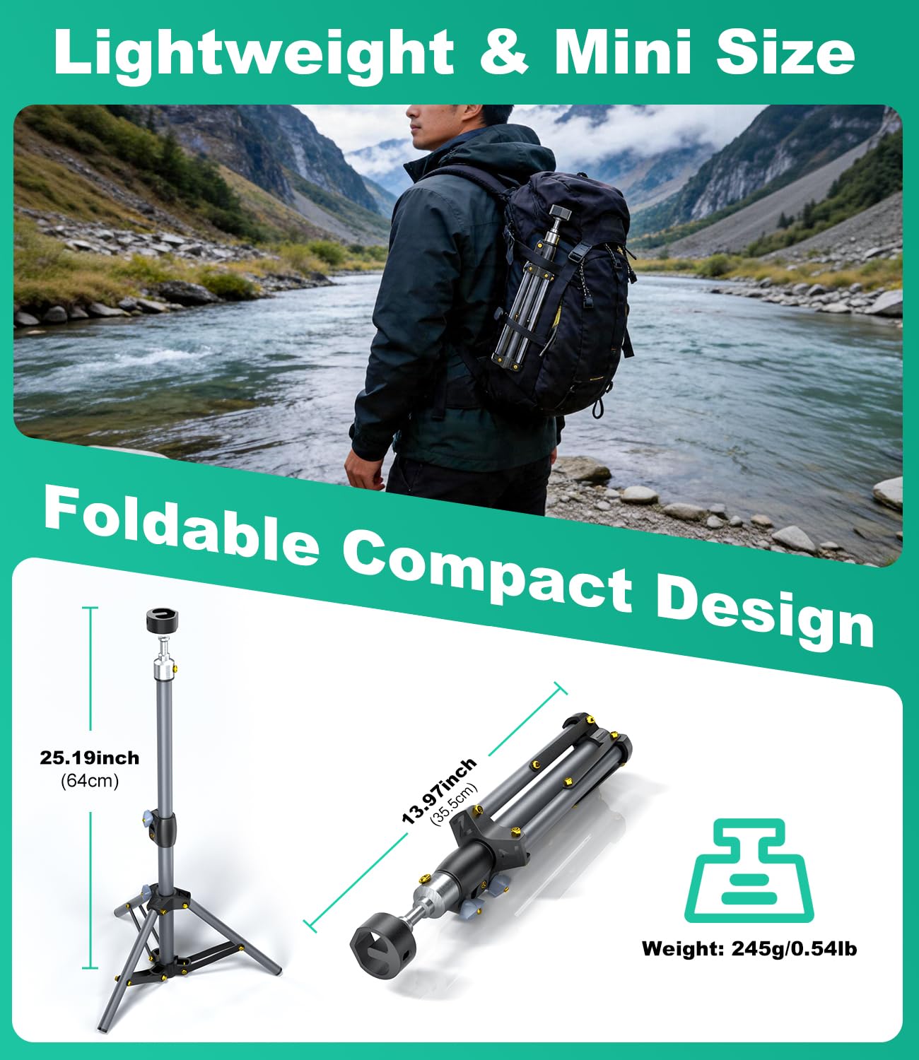 Für Starlink Mini Stativhalterung mit Adapter, verstellbarer Ständer für Starlink Mini Antenne, tragbares Montageset für Starlink Mini, Halterung für Starlink Mini Zubehör für Camping und Reisen