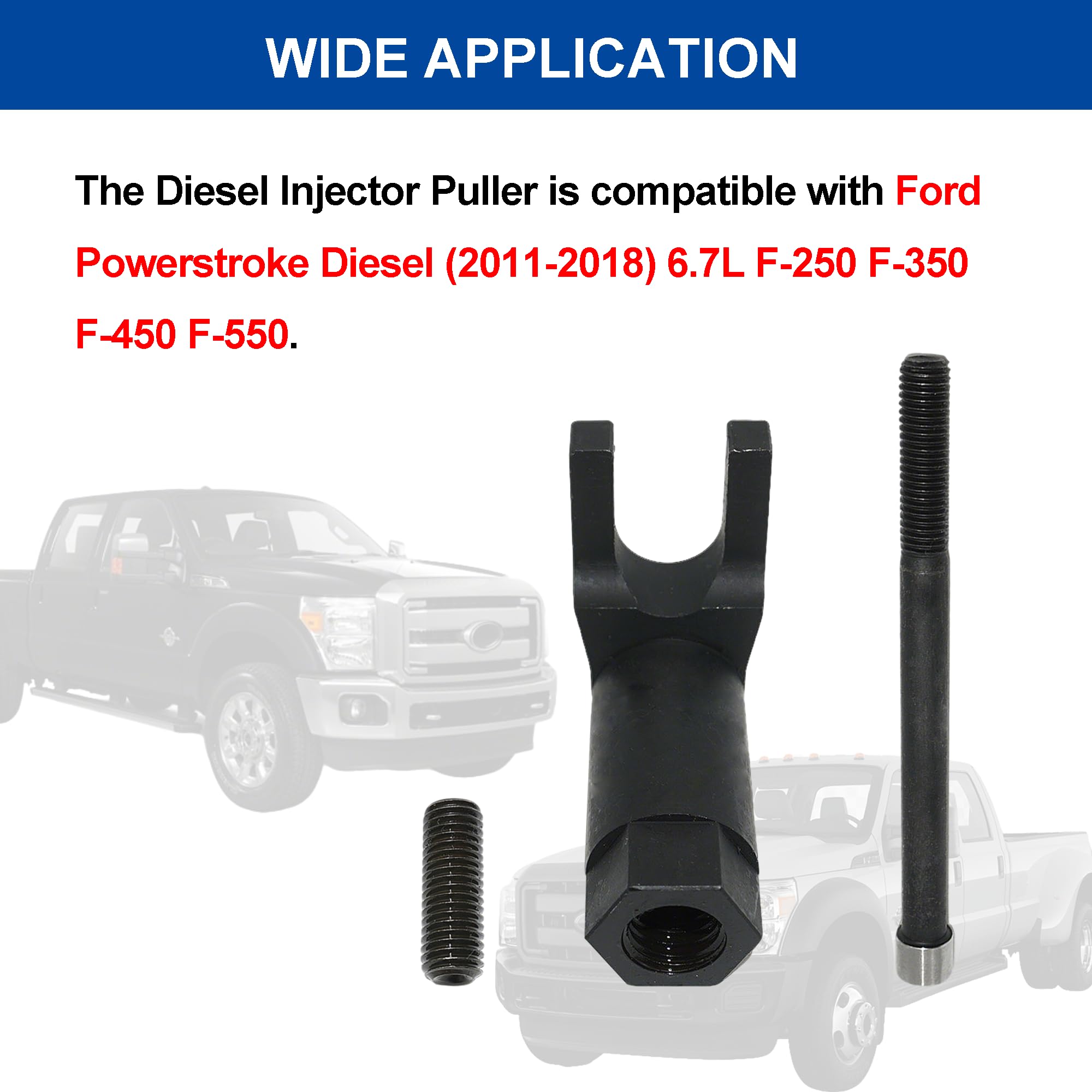 3418 Fuel Injector Removal Tool Set - Compatible with Ford 6.7L F250 F350 F450 F550 Powerstroke Diesel 2011-2018 - Diesel Injector Socket and Removal Tool Set