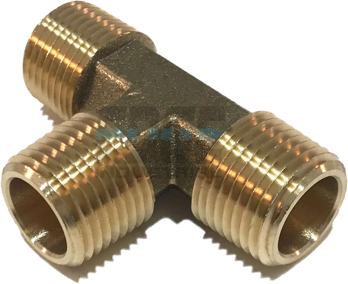 Forged All Male TEE 1/2 NPT Fuel/AIR/Water/Oil/Gas WOG (Qty 01)