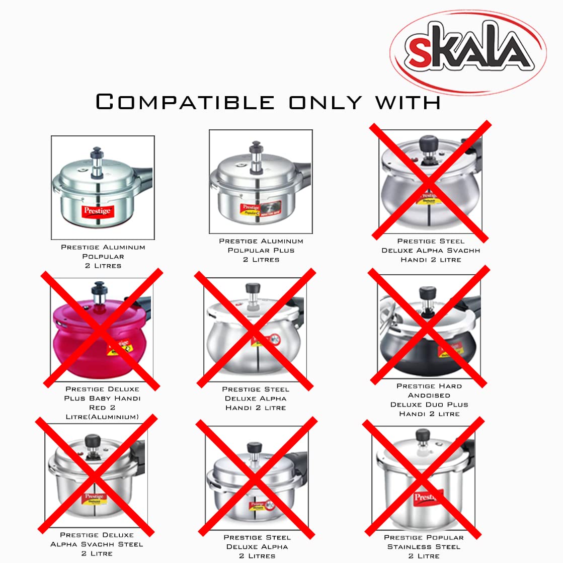 Skala Nitrile Rubber Gasket Compatible With TTK Aluminium Popular | Popular Plus 2 Litres Outer-Lid Pressure Cooker (Pack of 1) 1