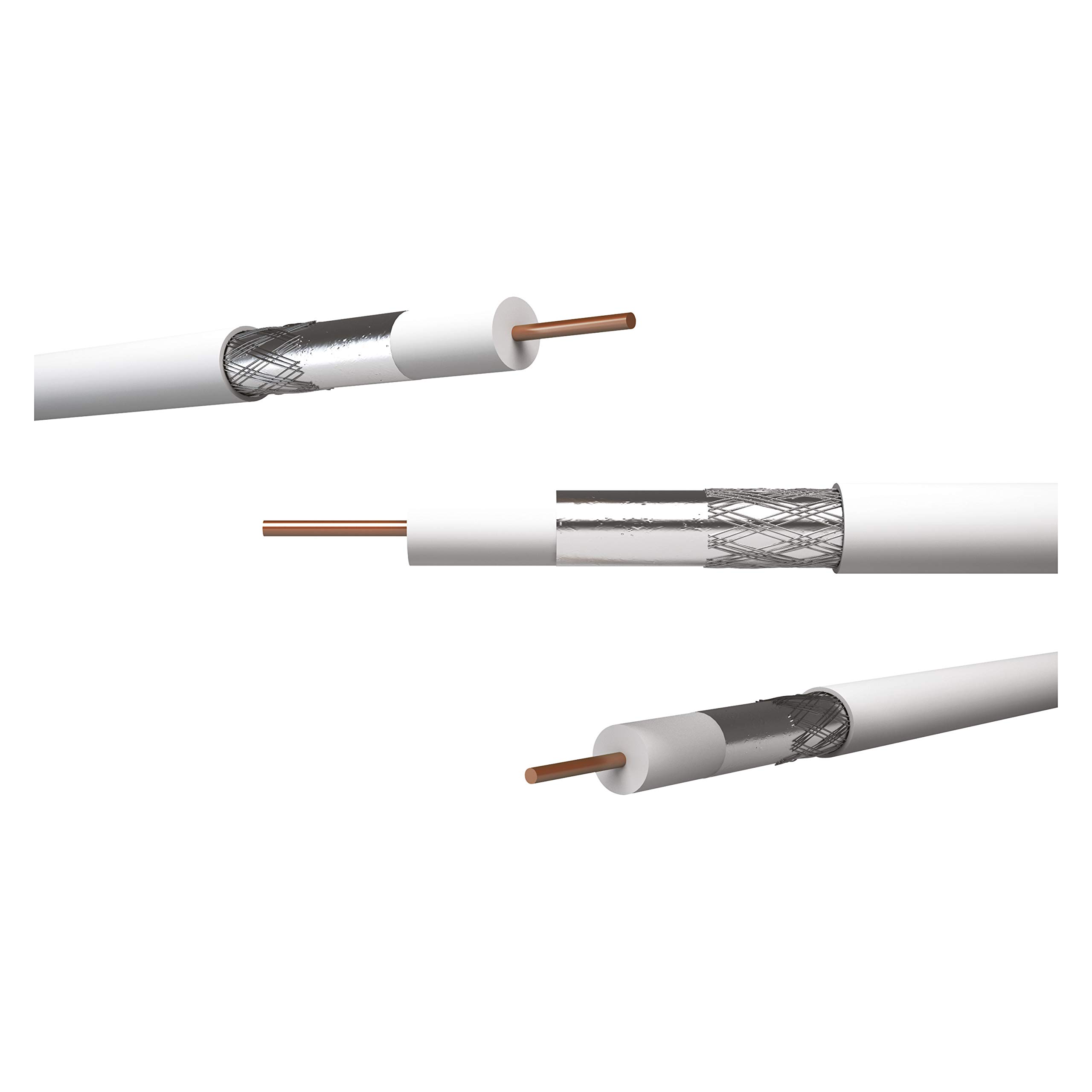 EMOS S5141 - Cavo coassiale per antenna, 100 m, per SAT, TV e CCTV, tipo CB100F, doppia schermatura, 75 dB, resistenza 75 Ohm