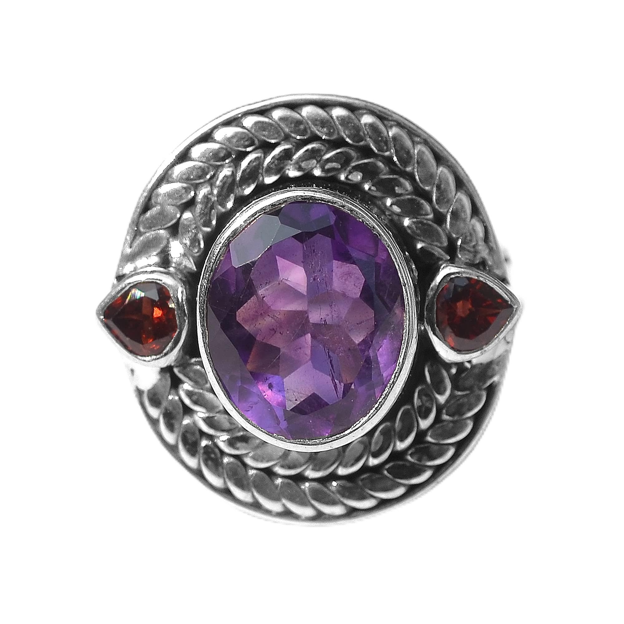 Bague améthyste argent 925, un bijou hypoallergénique et durable - 6