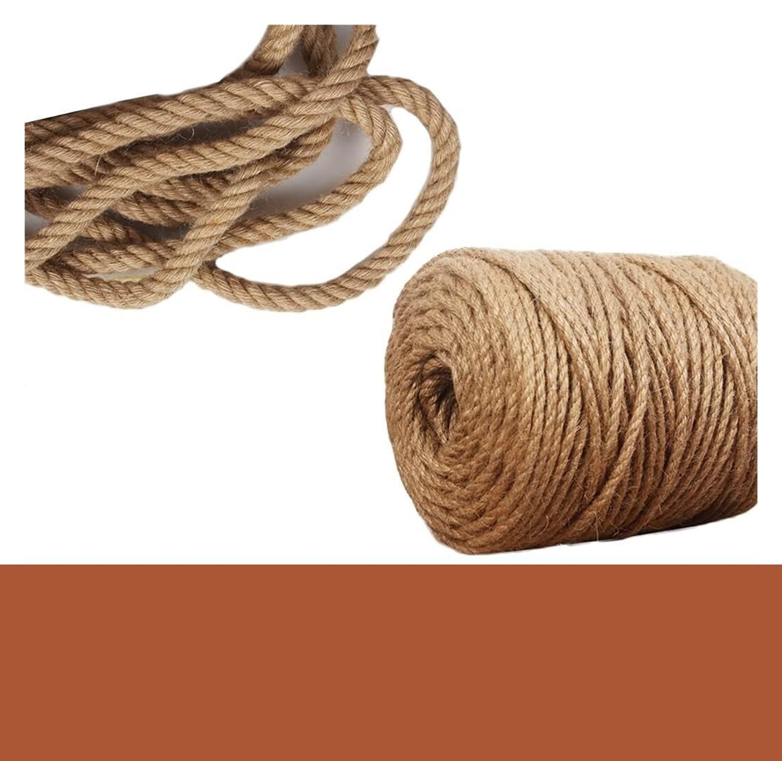 Corda in juta naturale marrone, Corda di iuta canapa 10mm 12mm(12mm,60m)