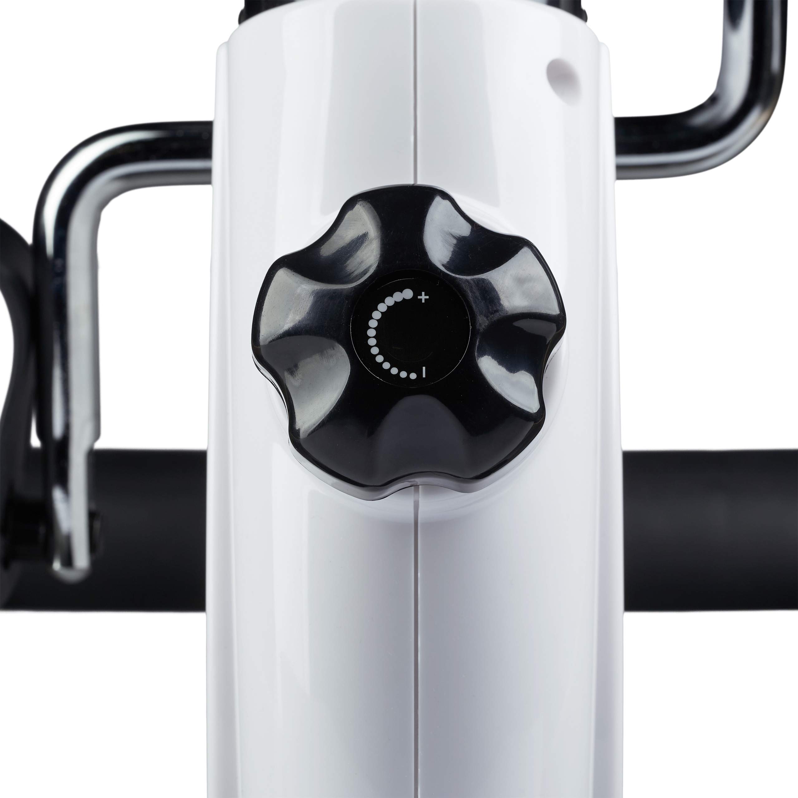 Relaxdays Mini Cyclette da Casa o Ufficio per Allenamento di Braccia e Gambe, per Anziani, HLP: 30X35X41 cm, Bianco/Nero