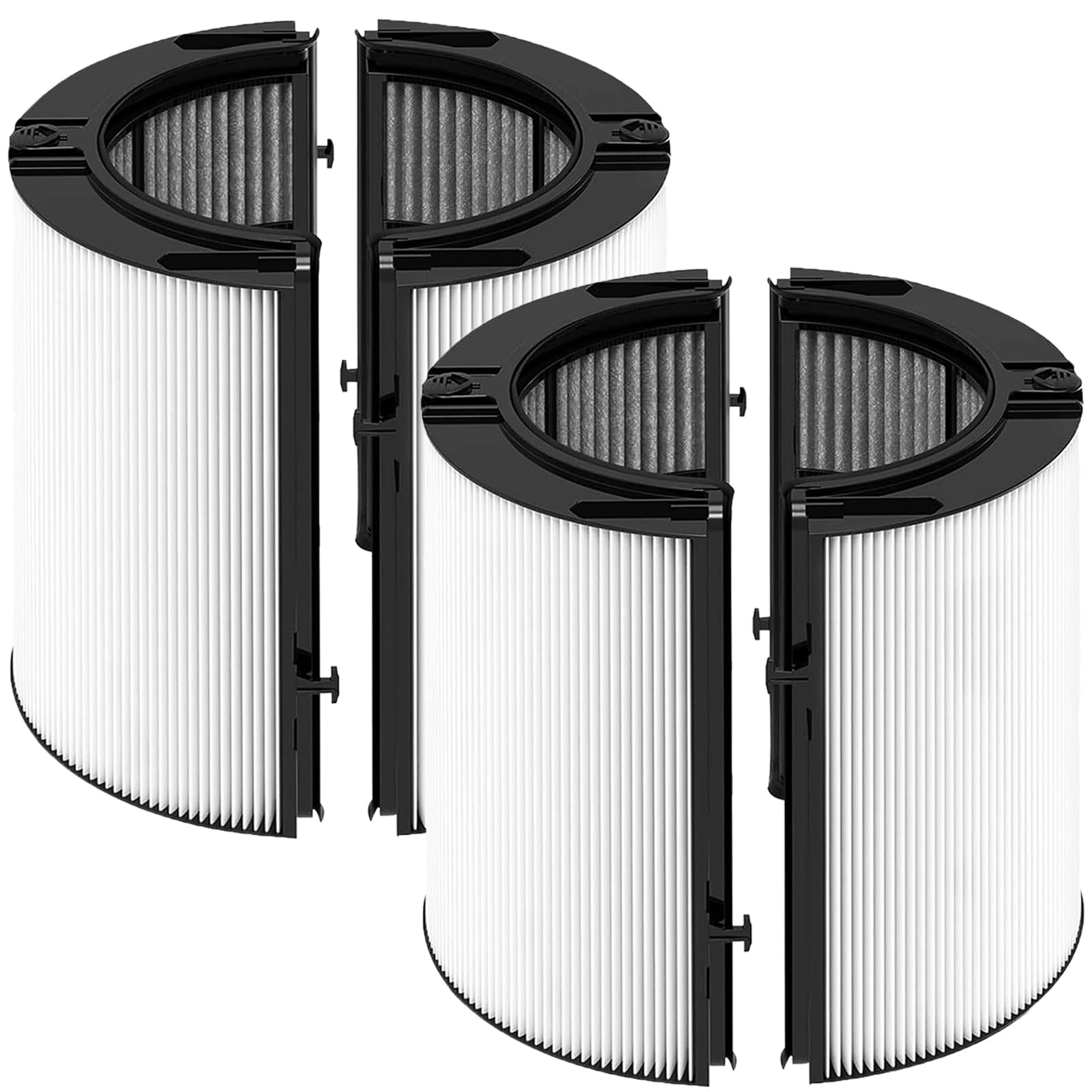 2 Stück Ersatzfilter für Dyson Luftreiniger TP09 TP10 HP07 TP06 TP7A TP07 HP09 HP10 PH01 PH02 Air Purifier Pure Cool Humidify Fan, 2-in-1 360° Kombi Glas H13 HEPA & Aktivkohle Filter, #965432-01
