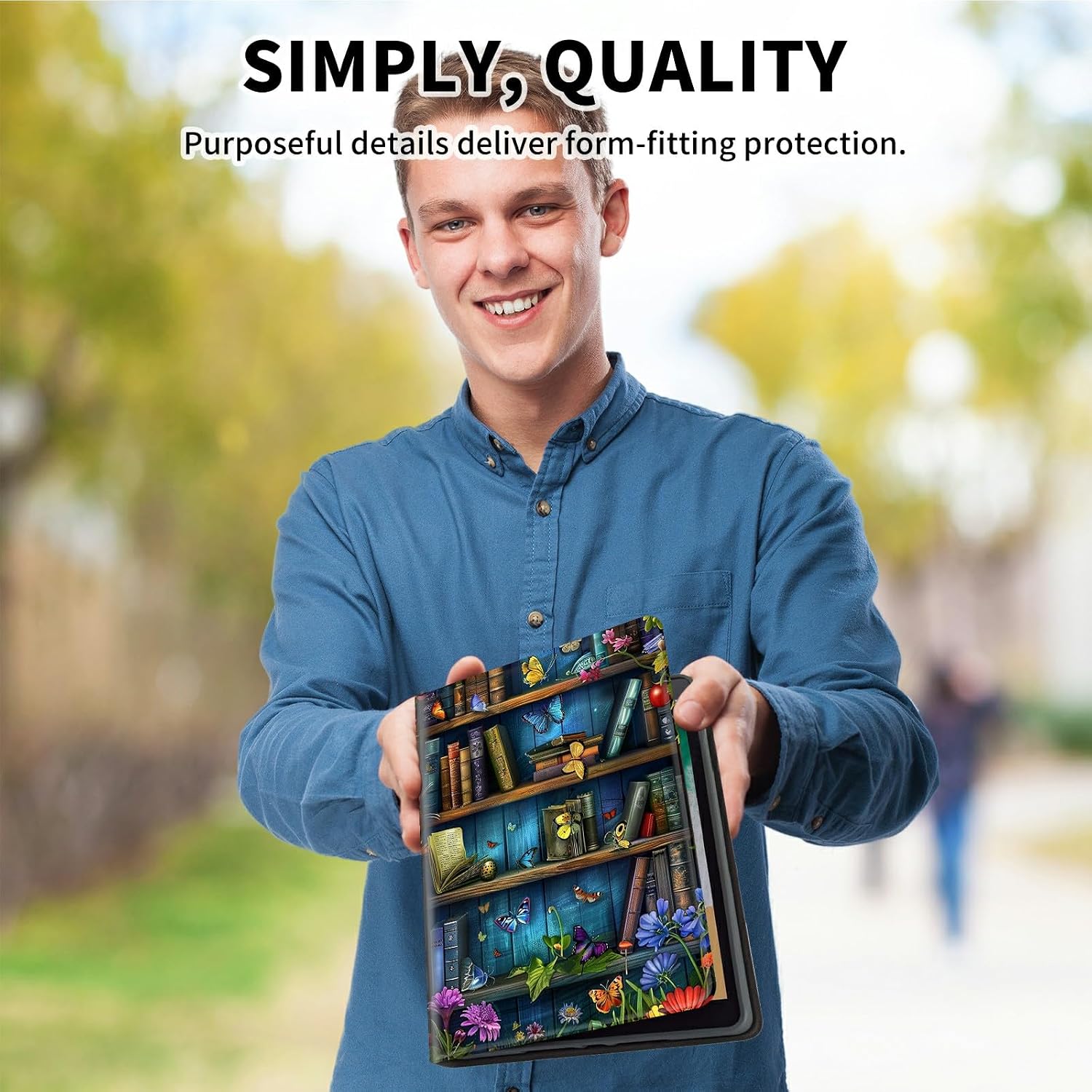 for Samsung Galaxy Tab E 9.6 Inch 2015 (SM-T560/T561/T565/T567) Kickstand Case, PU Leather Multiple Viewing Angles Stand Smart Cover for Galaxy Tab E 2015, Blue Book Butterfly