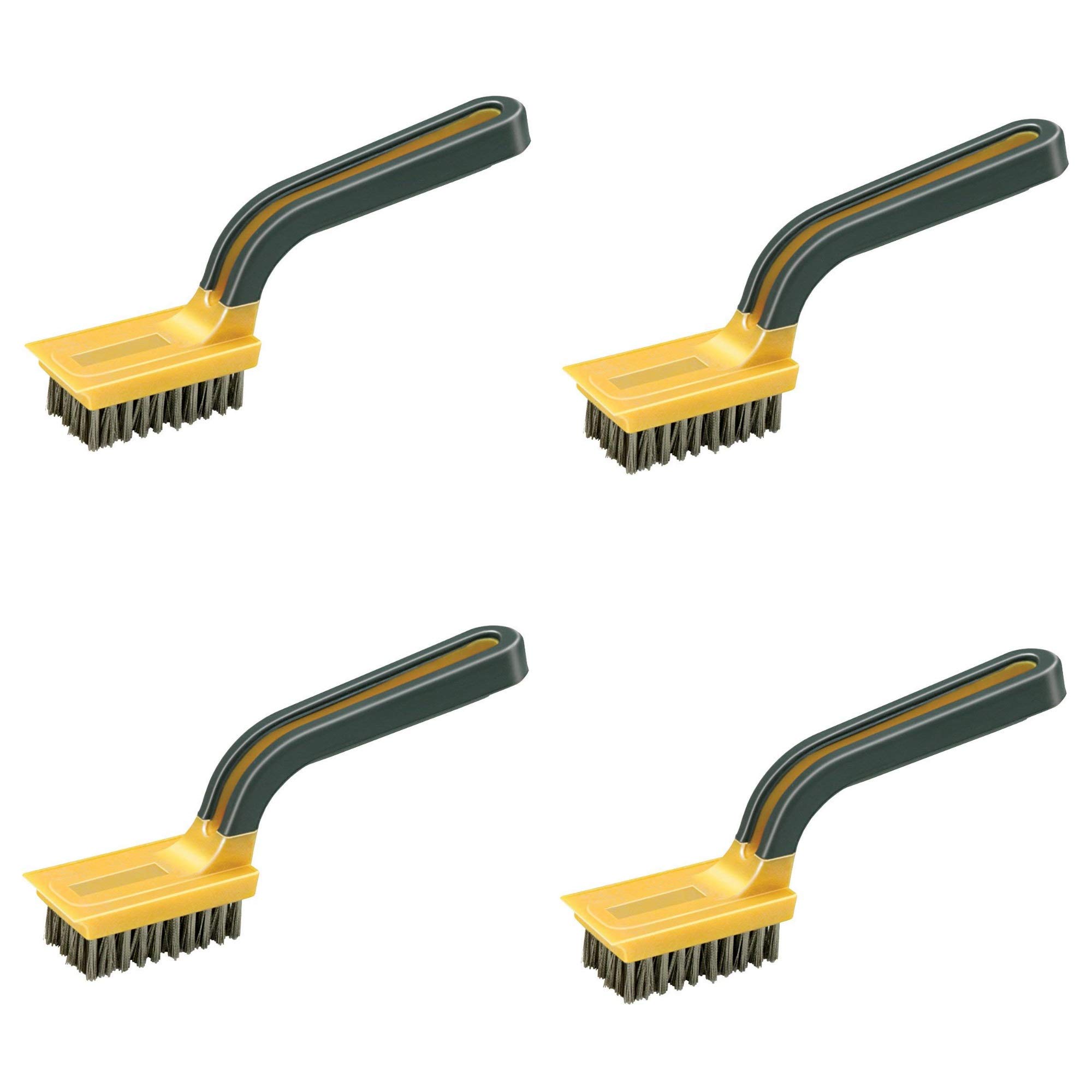 Allway Tools Soft Grip Wide Handle Stainless Steel Stripper Brush, 4 Pack