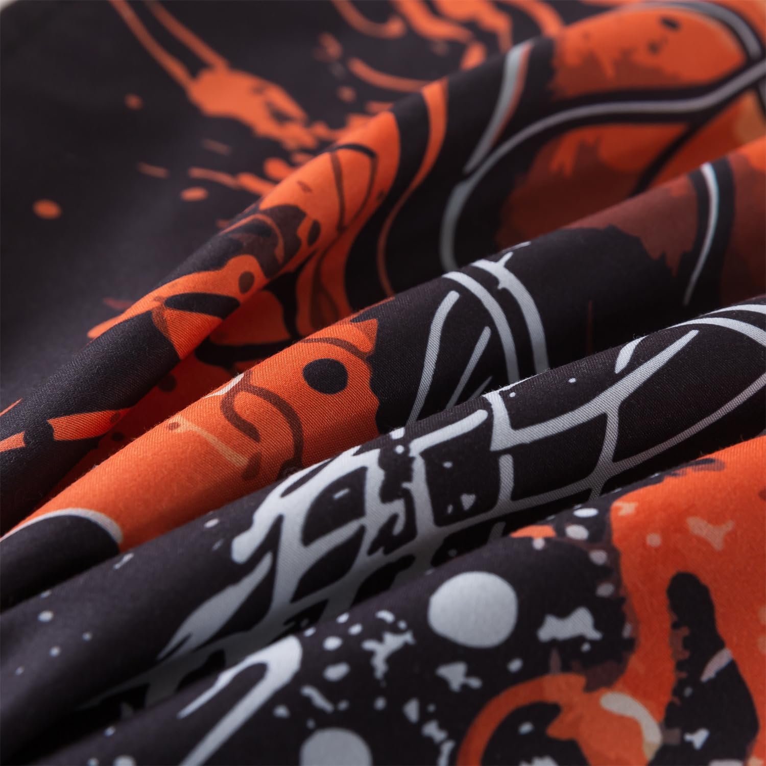 qjmiaofang 6Pcs Basketball Bedding Full for Kids Black Basketball Comforter Boys Teens Sport Bed in A Bag with Basketball Sheets Soft Microfiber Balls Themed Bed Set with Comforter,Sheet,Pillowcases