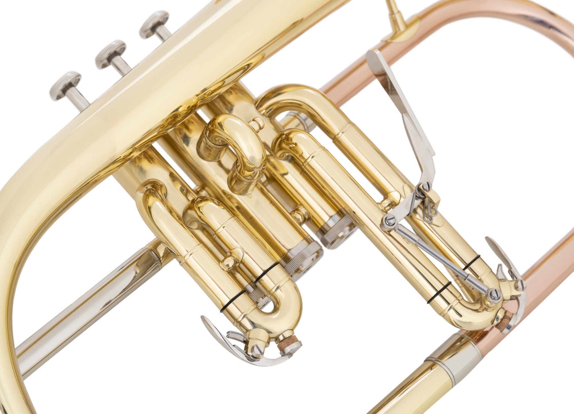 Classic Cantabile FL-26L Bugle (accord Bb, coulisse à levier, 3 clés d’eau, embouchure, étui) laqué
