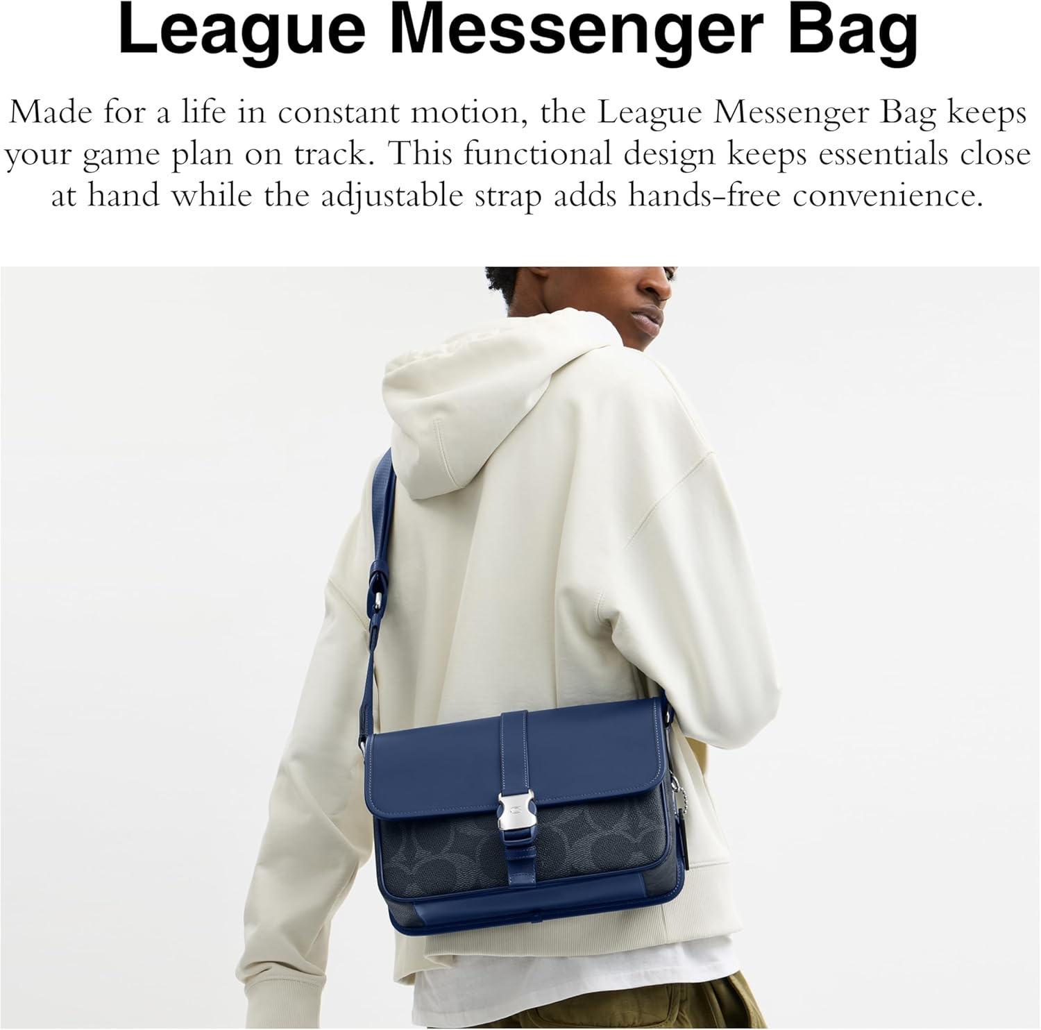League Messenger Bag in Mixed Signature - Image 2