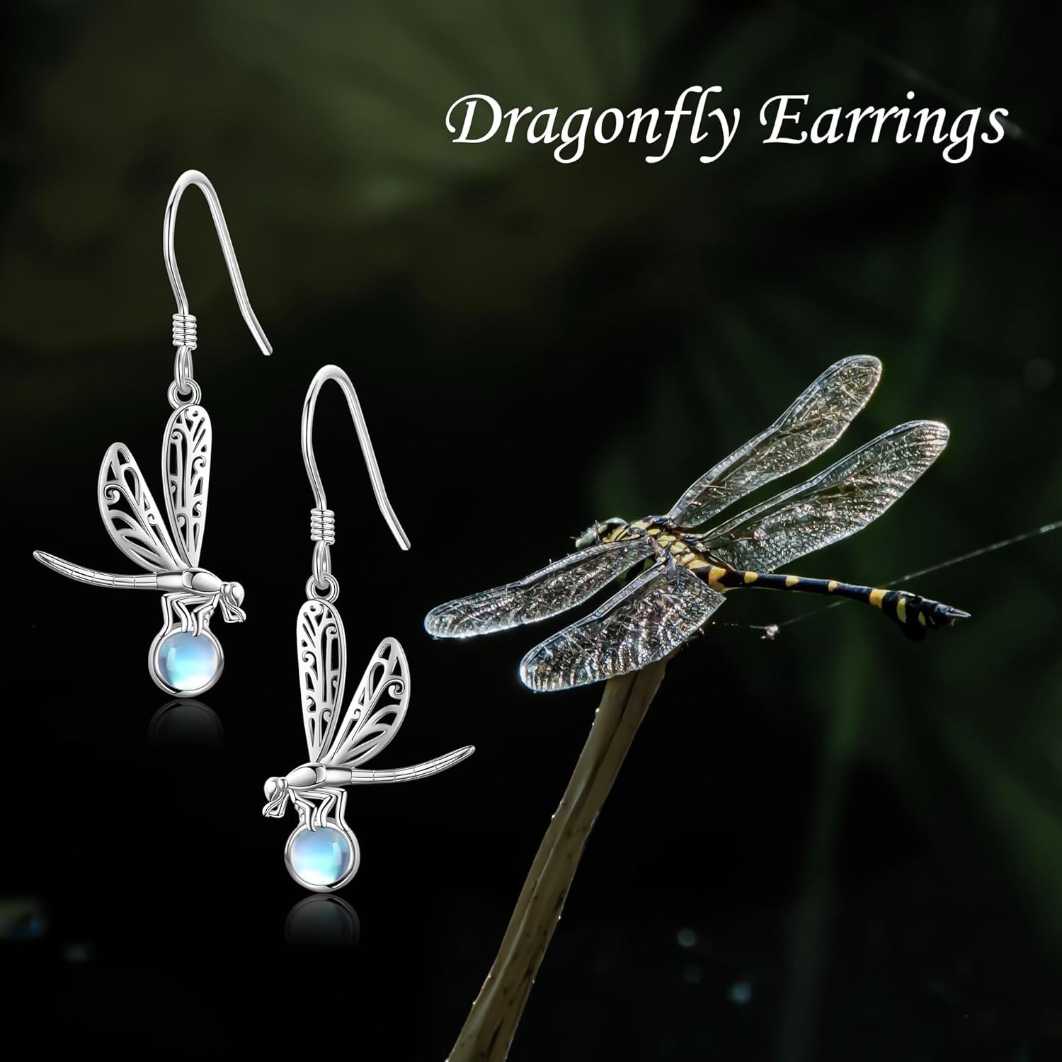 Sterling Silver Horseshoe/Dragonfly/Sport/Mermaid Dangle Drop Earrings Animal Jewelry for Women - Image 6