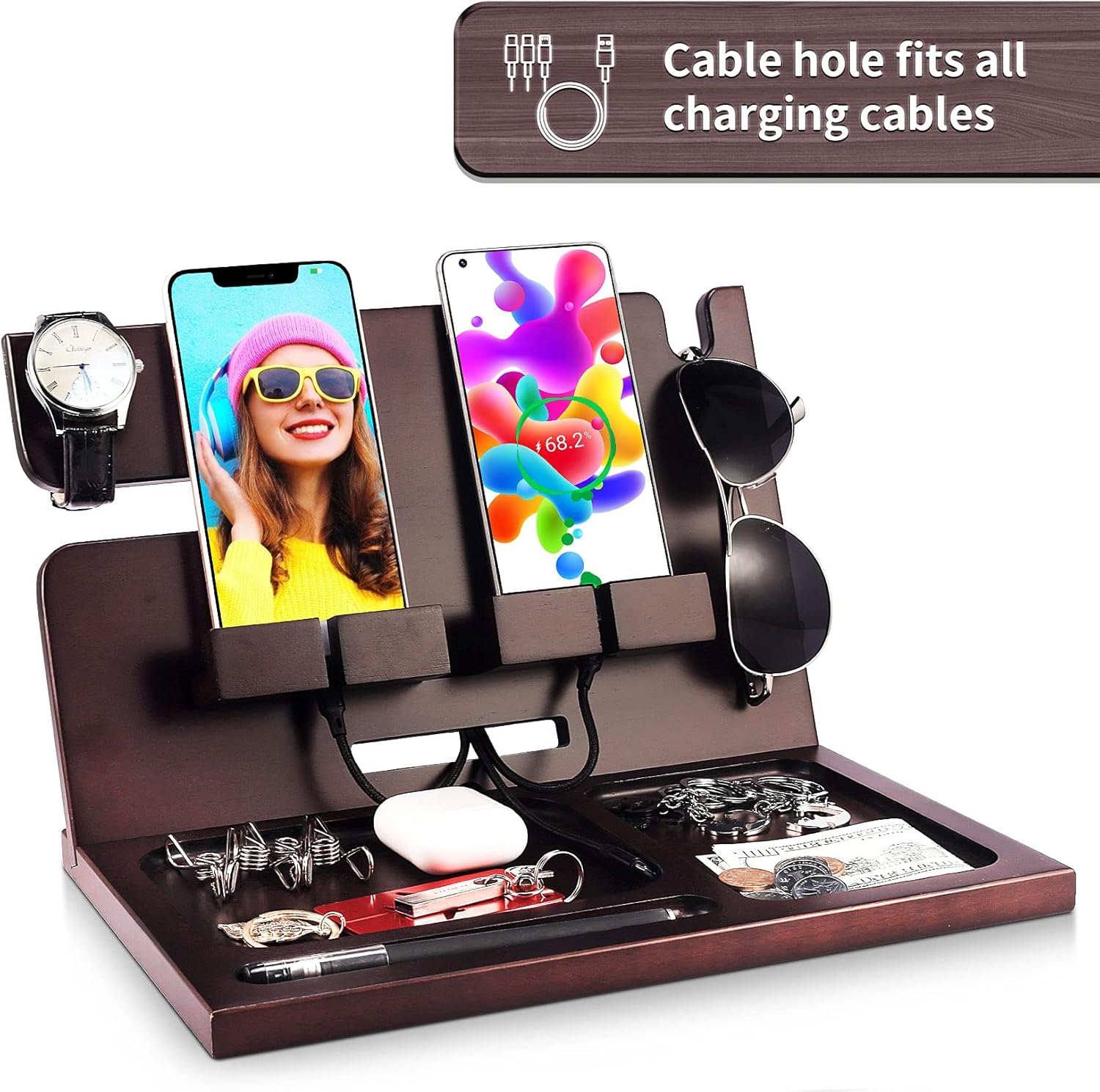Discount 90% Wood Phone Docking Station - Gift for Men / Dad, Birthday Gifts for Men, Nightstand Organizer for Husband, Bedside Wallet Stand Watch Organizer for Father, Mens Gifts Ideas, Men Gadgets Discount 70% Wood Phone Docking Station - Gift for Men / Dad, Birthday Gifts for Men, Nightstand Organizer for Husband, Bedside Wallet Stand Watch Organizer for Father, Mens Gifts Ideas, Men Gadgets