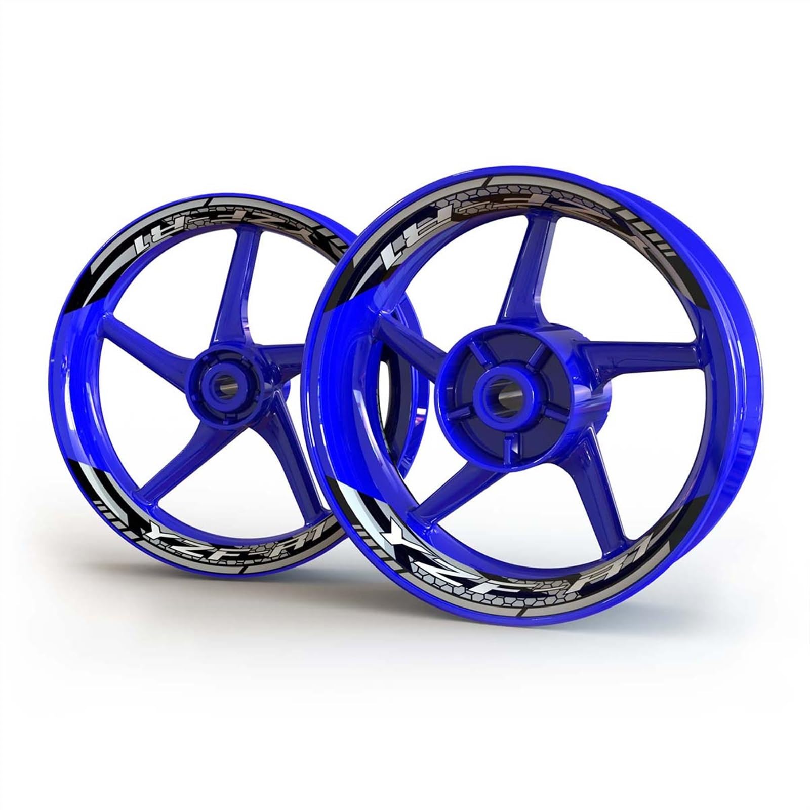 YESKIT Motorrad Felgenrand Aufkleber Streifen Emblem Wasserdicht Refit Dekoration Für R1 2016 2022 (Color : 1)