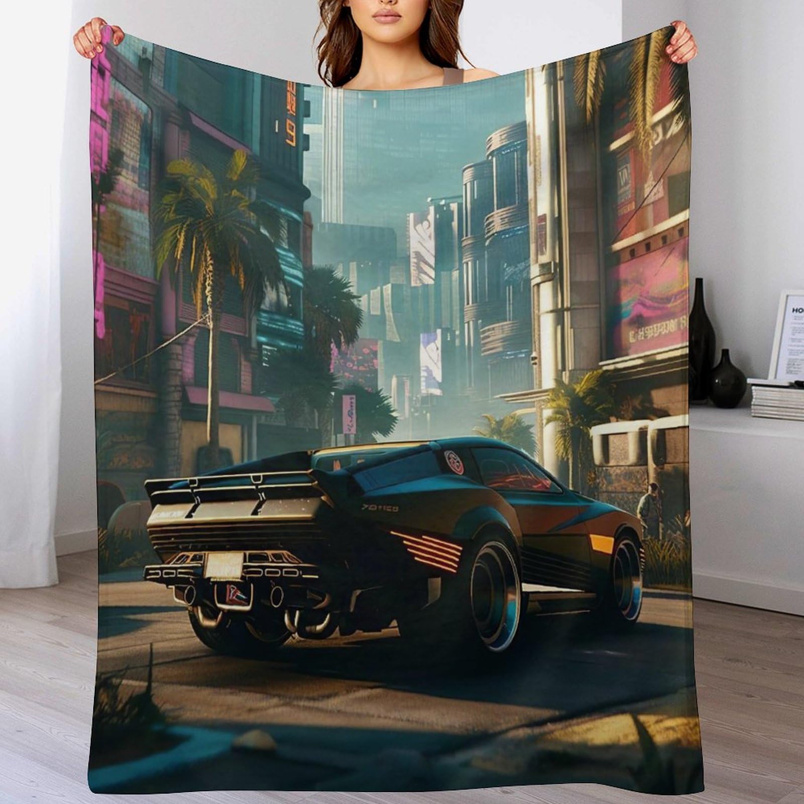 Couverture polaire voiture de sport le cadeau idéal en flannel douce pour enfant