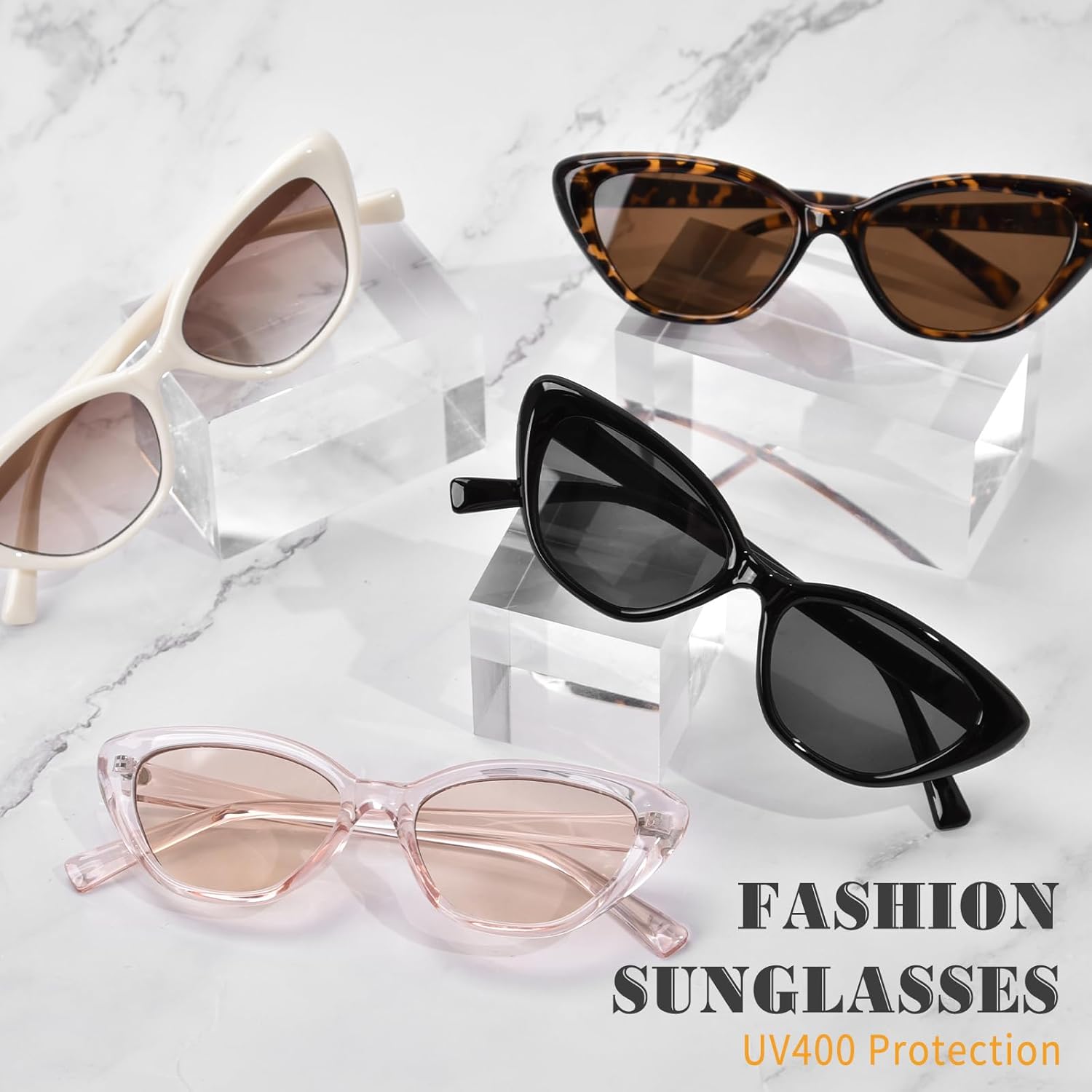 OPTOFENDY Cat Eye Sunglasses for Women, Vintage Retro Narrow Cateye Frame Trendy Sun Glasses, OP6913 - Image 7