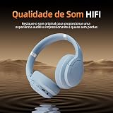 Basike Fone de Ouvido Bluetooth, ANC Cancelamento de Ruído Ativo BT 5.3+EDR | Headphone, Som Surround 3D, Headset com Microfone, Certificação Hi-Pure Audio, 30 horas reprodução, Y6 (Azul) — imagem 4