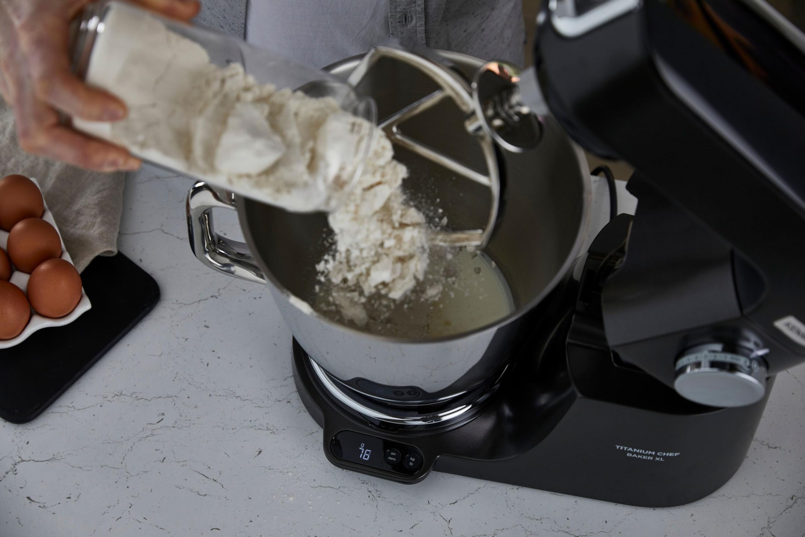 Kenwood Titanium Chef Baker XL - 2 Schalen, 7 Liter & 5 Liter, 1200 W, Schwarz