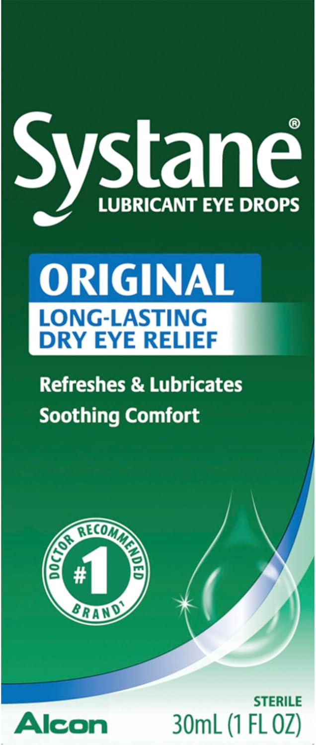 Systane Original Lubricant Eye Drops 1 oz - #1 Doctor Recommended Dry Eye Relief, Long-Lasting Moisture