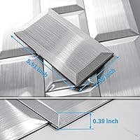 Vista 6 de Art3d 100 piezas de azulejos adhesivos para salpicadero, azulejos de metal texturizado 3D para pegar y despegar para salpicaderos de cocina, baño