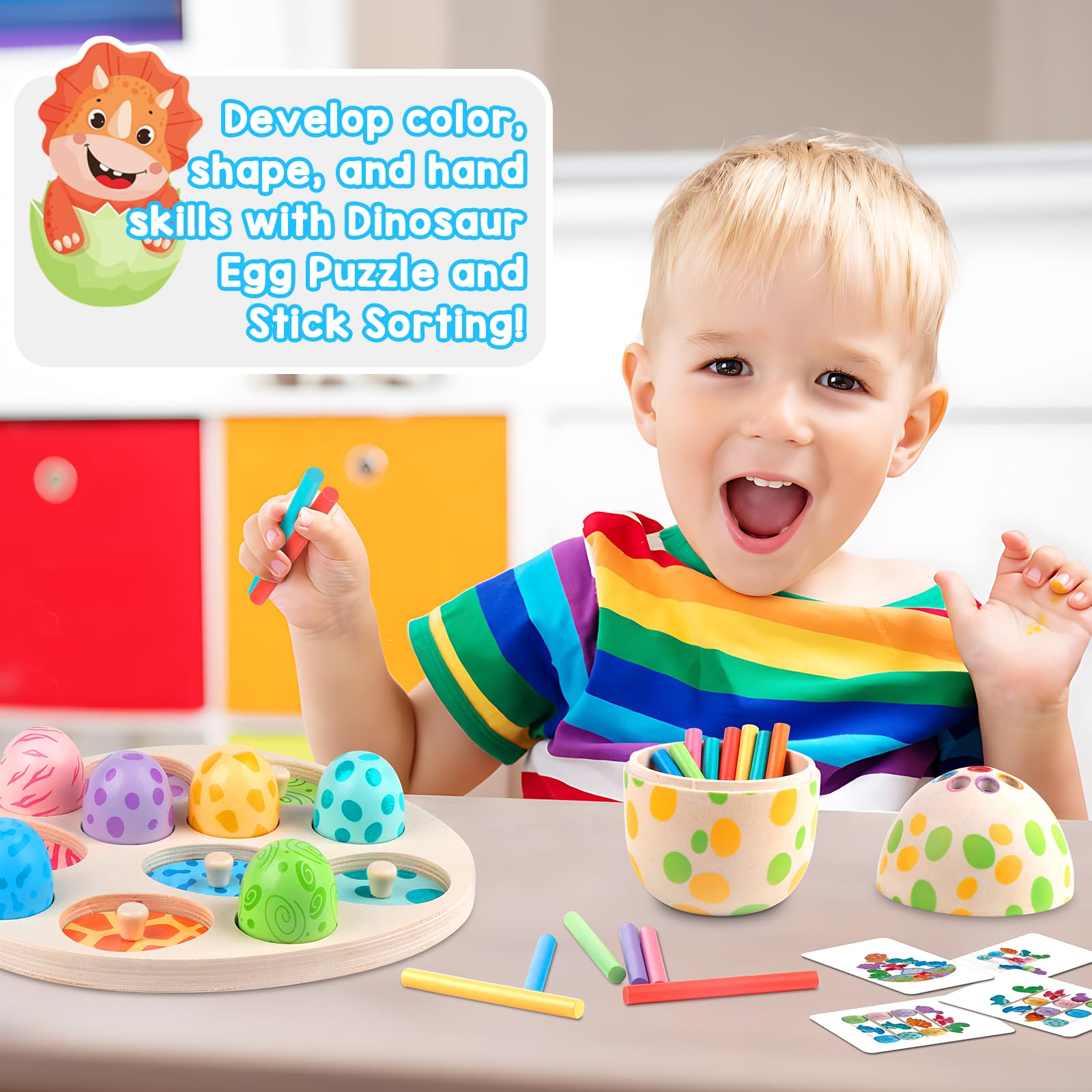 Snapklik.com : 4 In 1 Montessori Dinosaur Toys 12+ Months Boys Girls ...