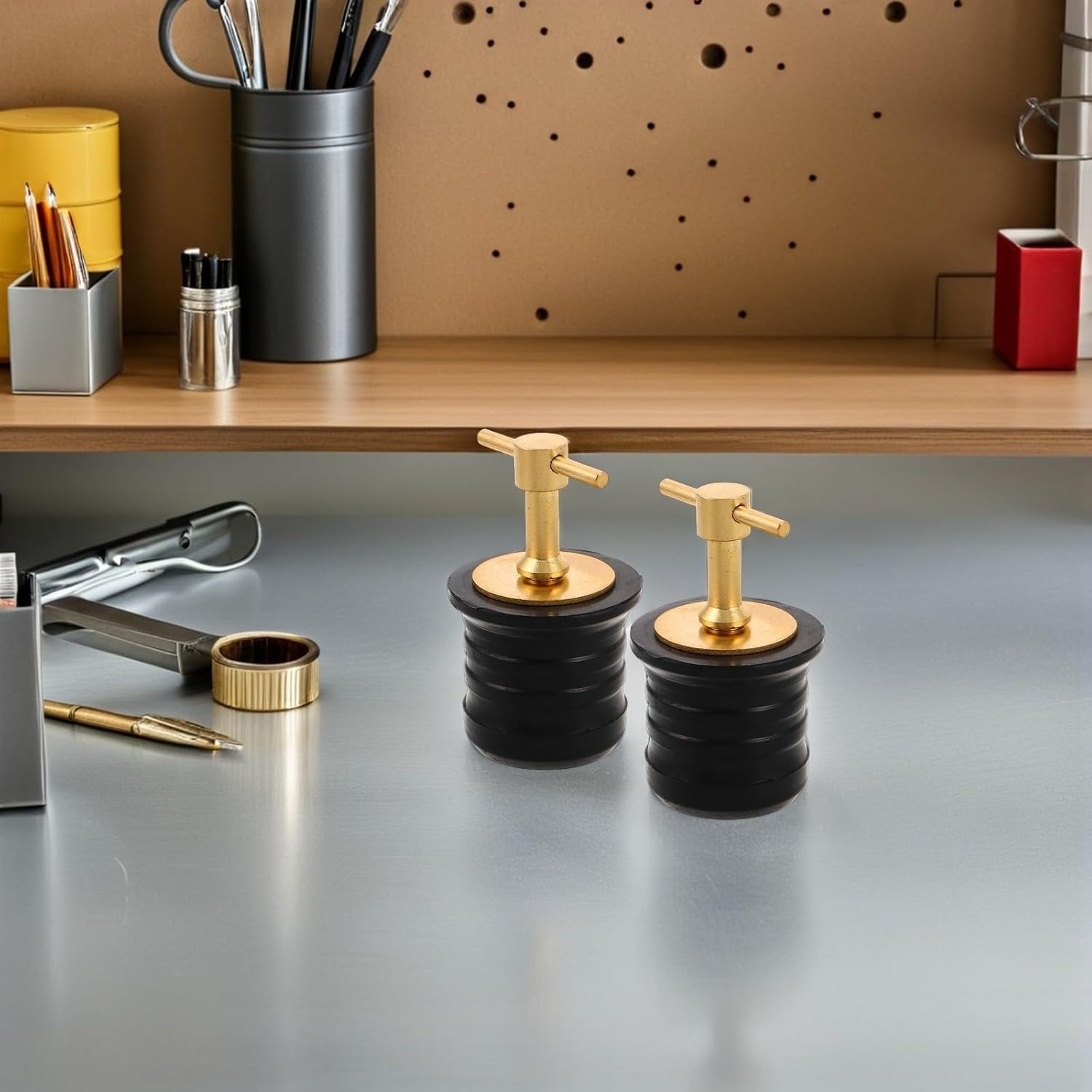 2pcs Marine Brass Expansion Drain Plug for Boat Through Hull