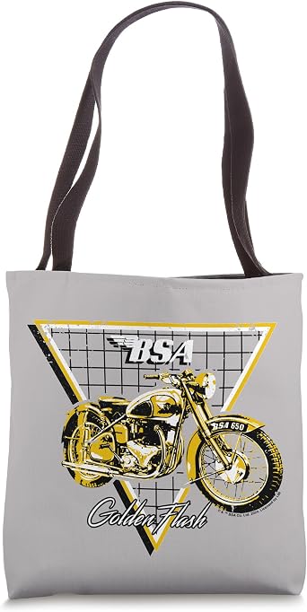 BSA 650 Golden Flash Motorcycle Retro Tote Bag