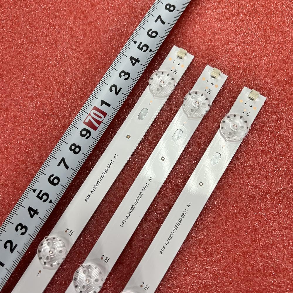Bande LED 8 LED for Sharp RF-AJ400016SS30-0801 40BG3K 40BL5EA 40BL2EA 40BL3EA 40AJ2E 40AJ2I 40AJ2K 40AJ6IE 40AJ6KE LC-40UK7252E(3pcs Set for 1 TV)