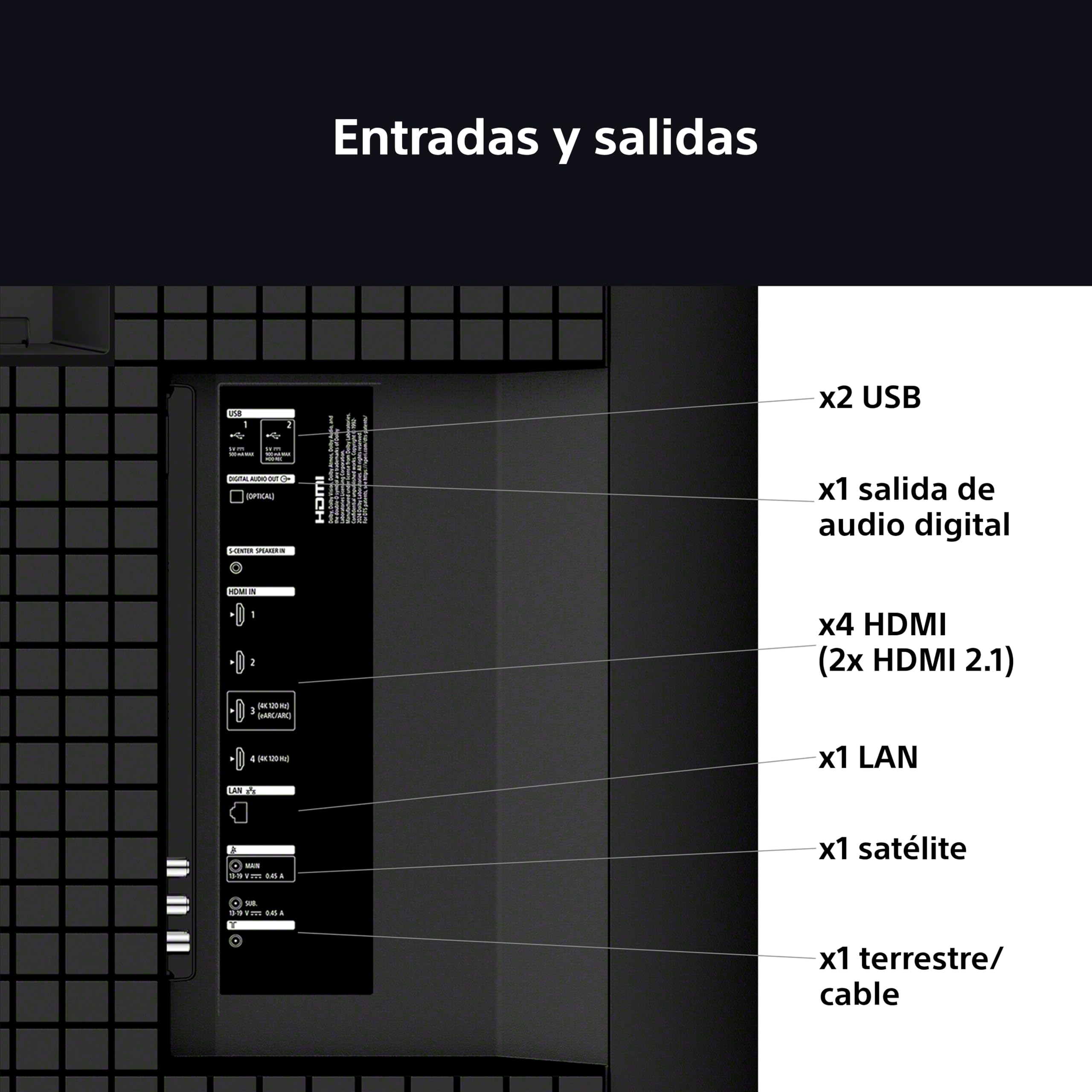 Sony BRAVIA 5, Mini LED 55 Pulgadas, Procesador XR con IA, Acoustic Multi-Audio, Dolby Vision/Atmos, IMAX Enhanced, Google TV 2025, Apple AirPlay 2, Eco Dashboard 2, Menú Gaming, 55"