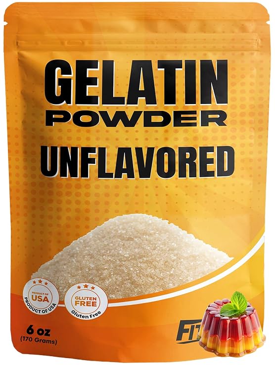 Gelatin Powder Unflavored 6 Oz - Bulk Bag - Gelatina Sin Sabor En Polvo - Product Of USA - Perfect For Desserts, Baking & Cooking - Supports Hair, Skin & Nails
