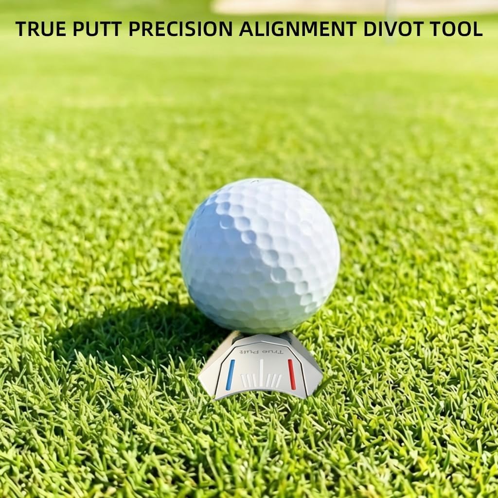 2-Pack Golf Divot Repair Tool with Ball Marker and Magnetic Hat Clip | Durable Multi-Functional Golf Accessories with Long & Short Size, Golf Equipment for Man Women Golfers Gift