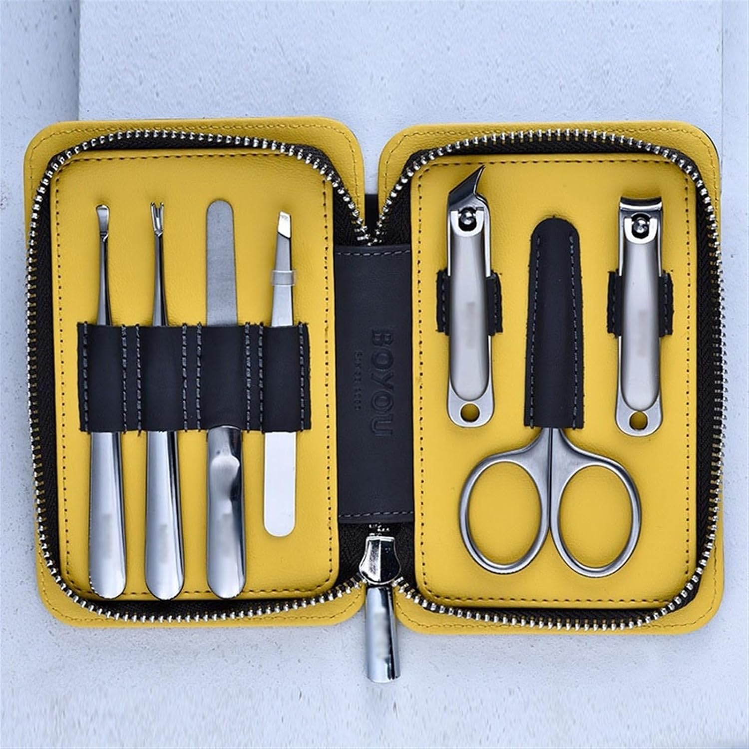 TEESONG ネイルクリッパーセット マニキュアセット ネイルクリッパーセット マニキュアセット 7ピース ポータブルスチールマニ