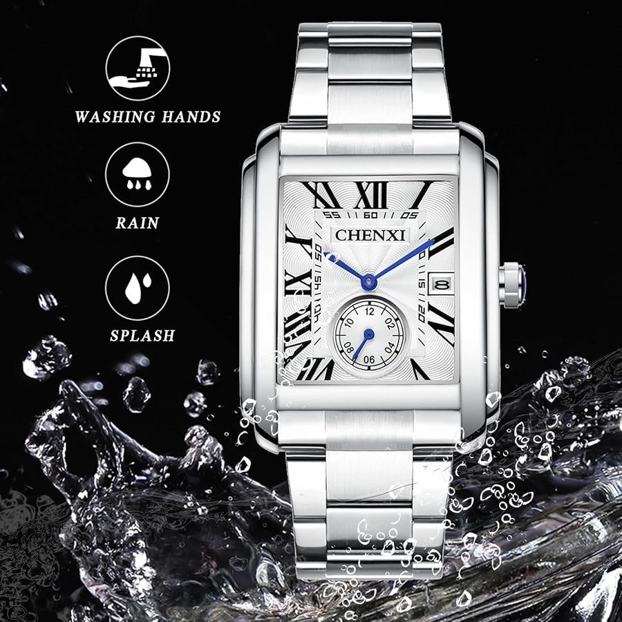 シルバー ステンレス スクエア 自動巻き時計 wt-wsa015blk.jpg