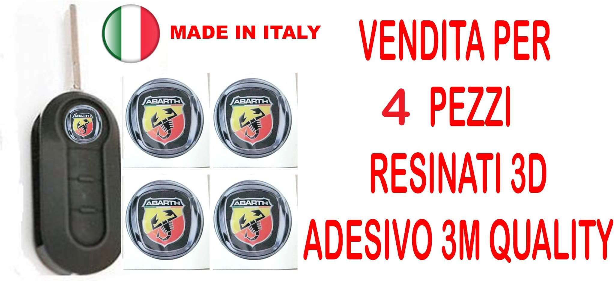 GTBTUNING 14mm Resin Effect Adhesive Stickers for Car Keys Logo Crest 3D Effect 3M Quality