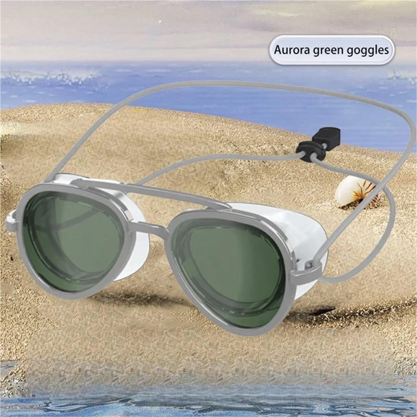 Occhialini Da Nuoto Occhiali da nuoto regolabili, protezione, ampia visuale, montatura grande, occhiali e immersioni, anti-perdita
