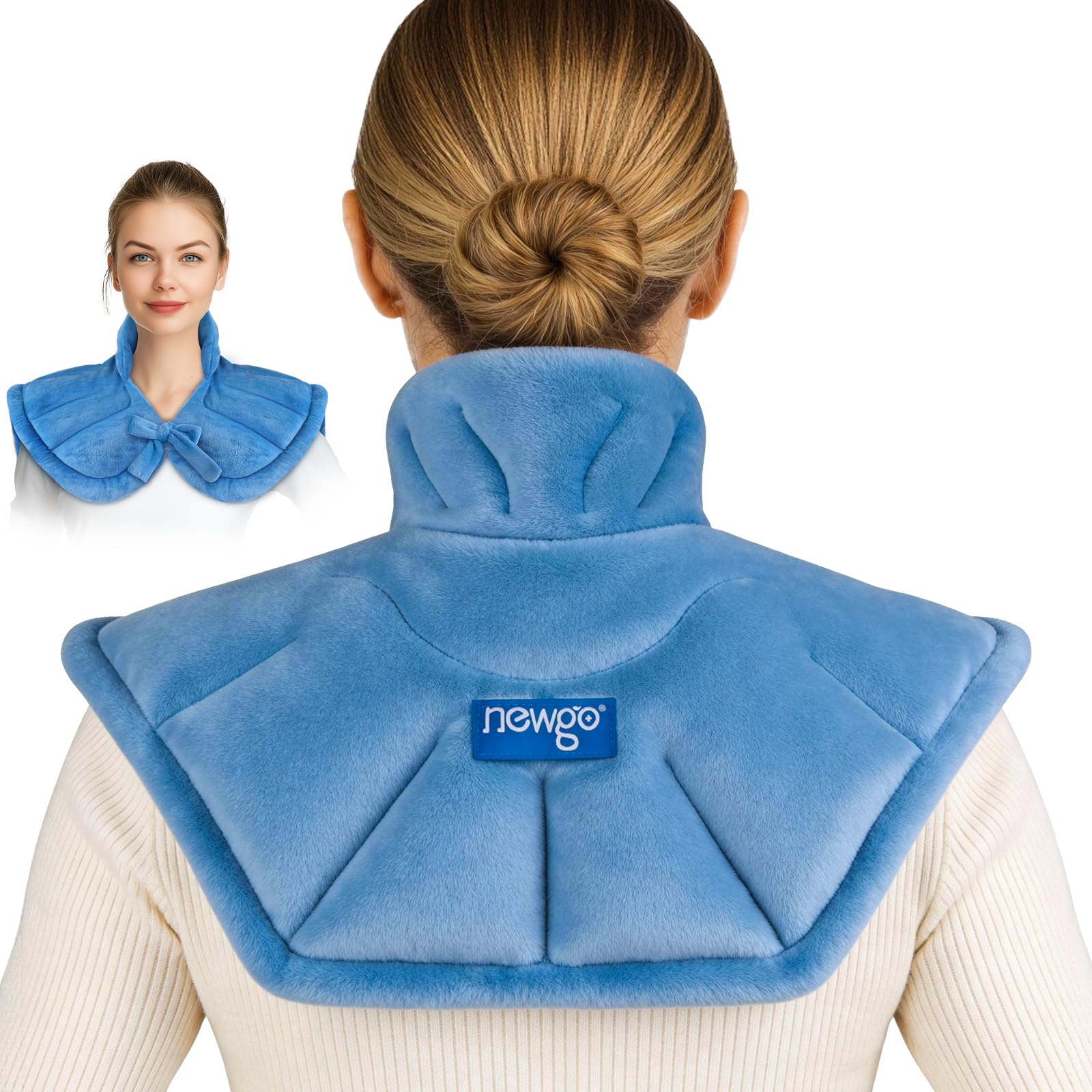 Amazon.com: NEWGO Microwavable Moist Heat Neck Wrap, Weighted